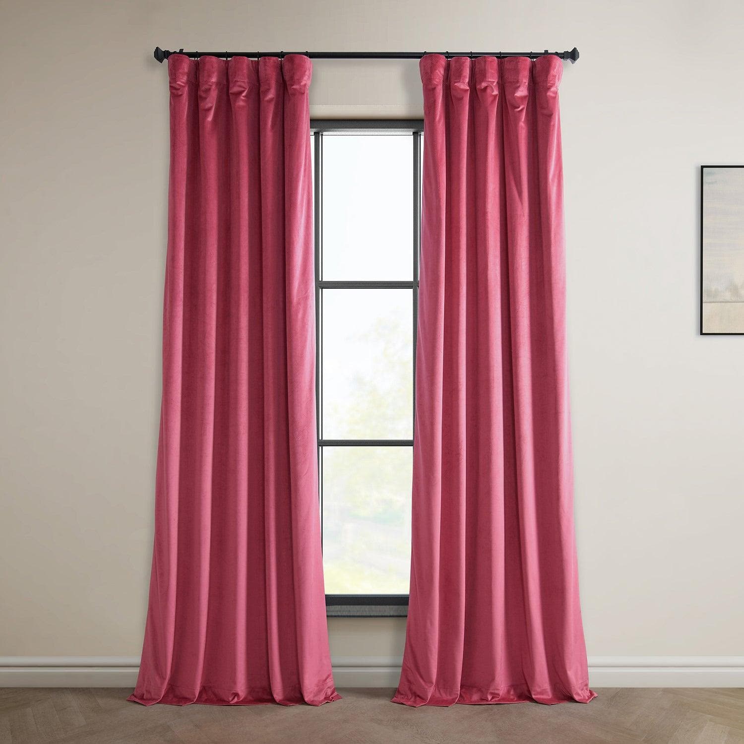 Dark Pink Heritage Plush Velvet Curtain - HalfPriceDrapes.com