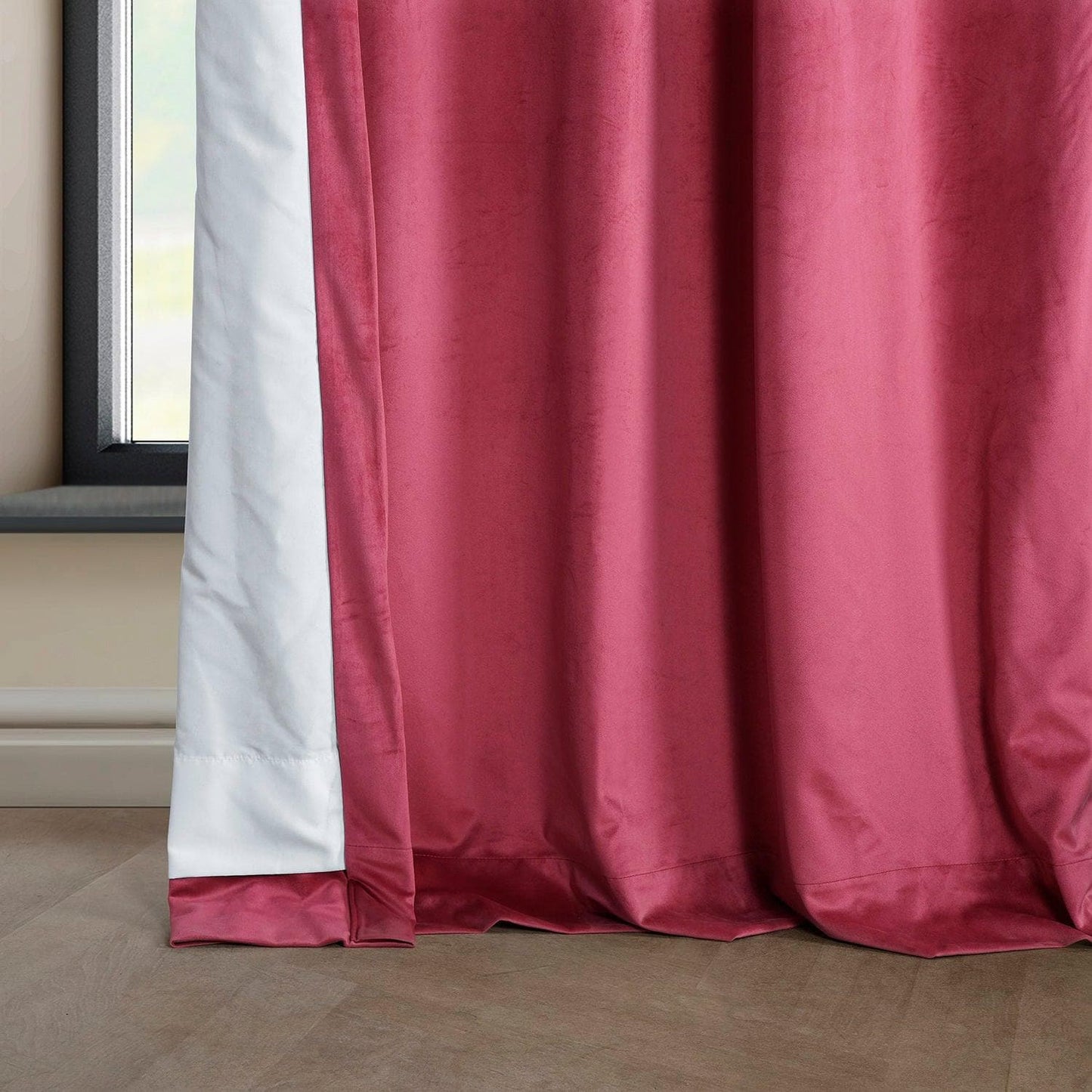 Dark Pink Heritage Plush Velvet Curtain - HalfPriceDrapes.com