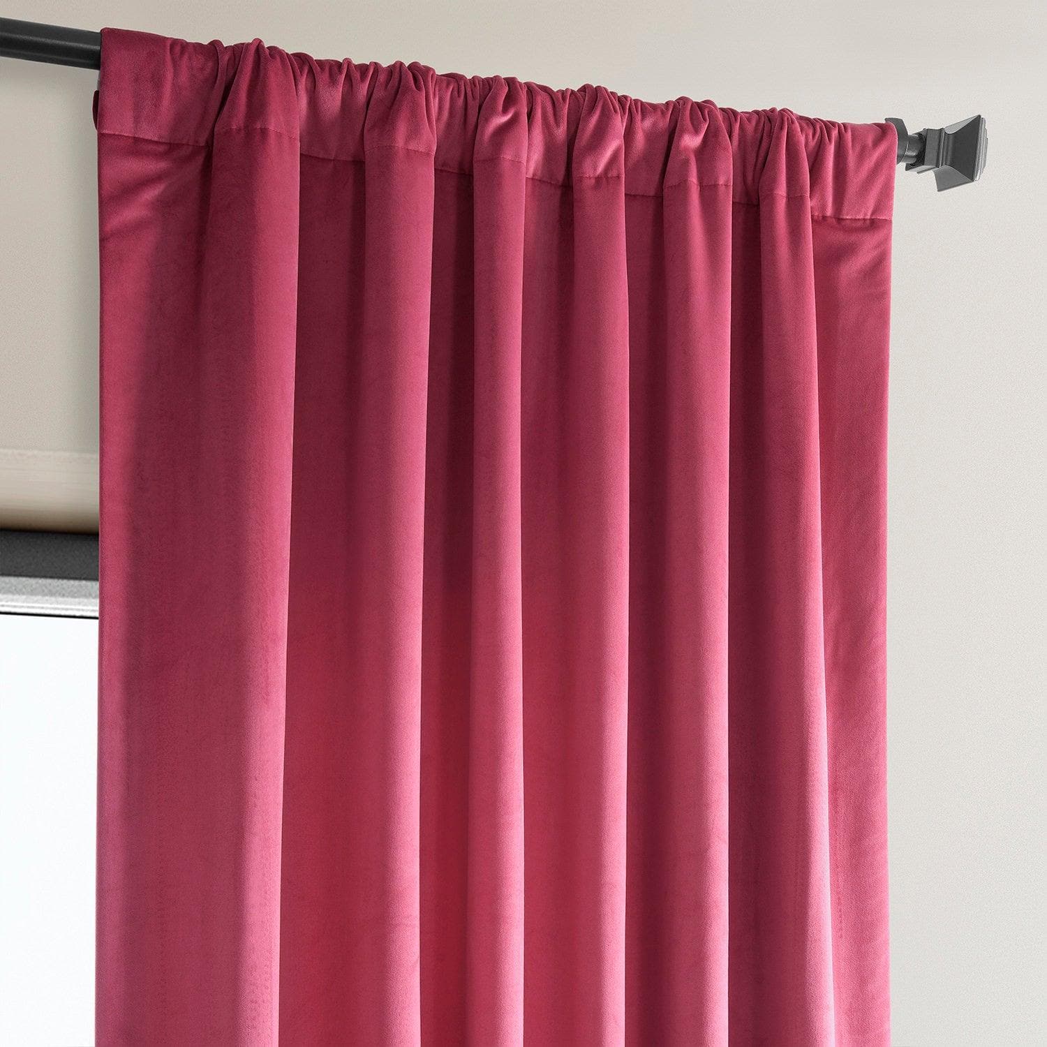 Dark Pink Heritage Plush Velvet Curtain - HalfPriceDrapes.com