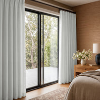 Misty White Signature Plush Velvet Hotel Blackout Curtain