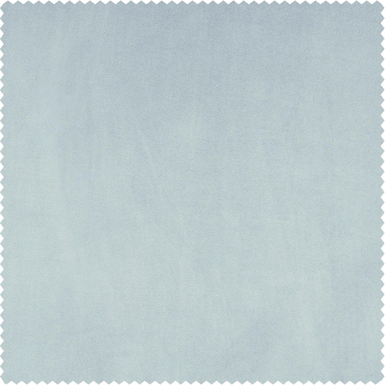 Aquarius Blue Heritage Plush Velvet Custom Curtain - HalfPriceDrapes.com