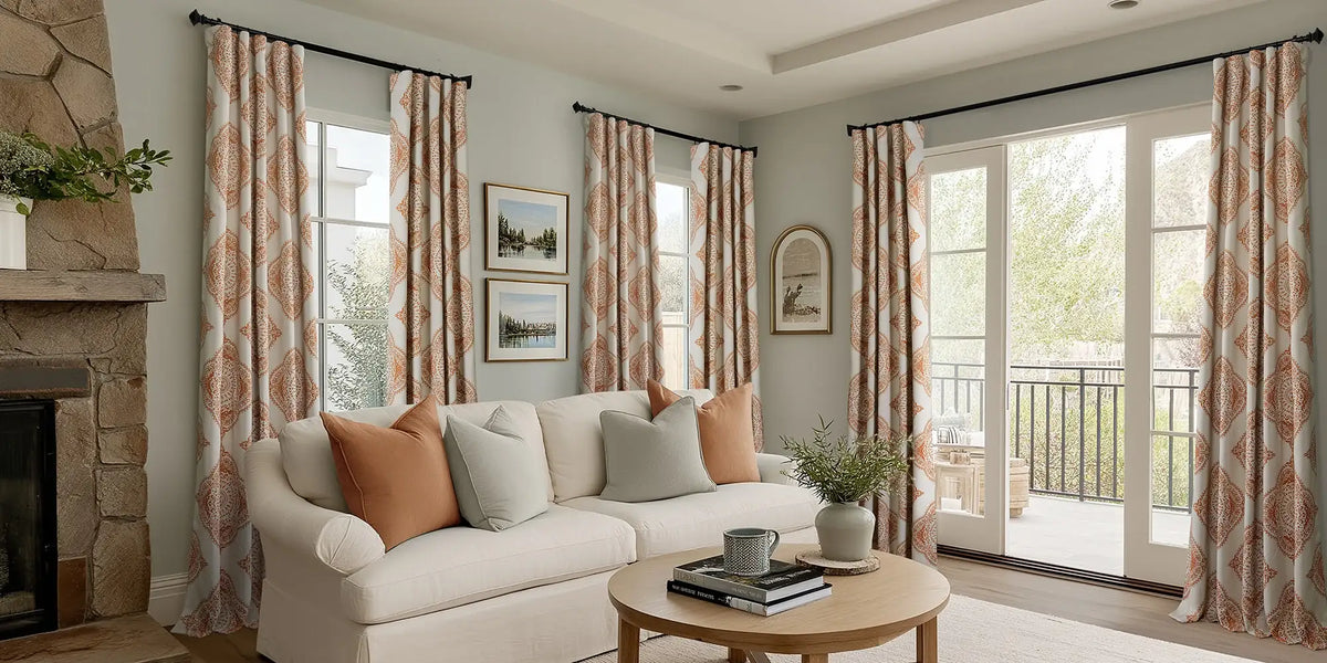 Coastal Living Room — Henna Print and the Lakeside Balcony