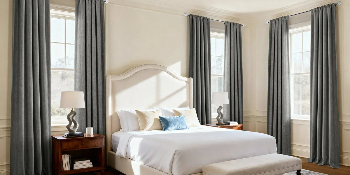 Transitional Bedroom — Cool Grey, Warm Rest