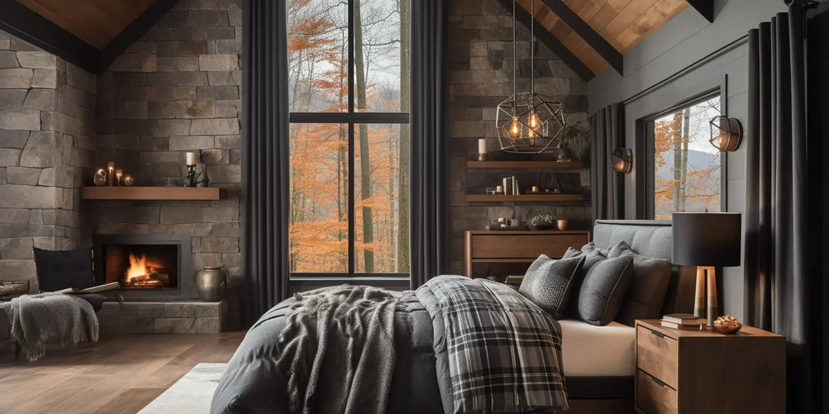 Rustic Mountain Bedroom — Charcoal at the View
