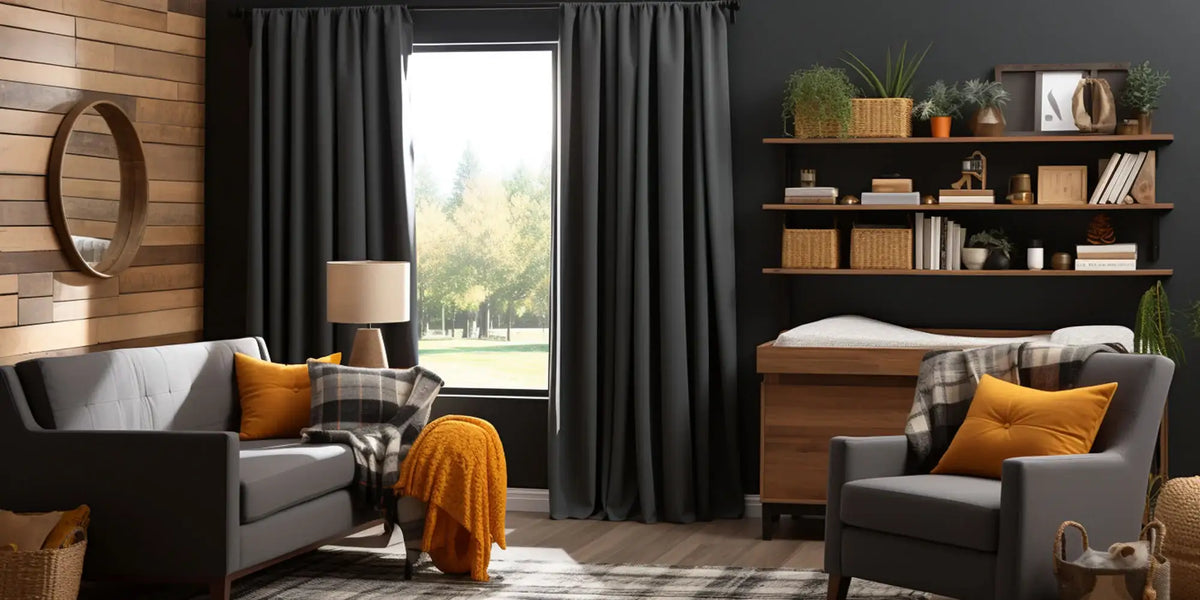 Rustic Industrial Living Room — Dark Linen Grounds the Space