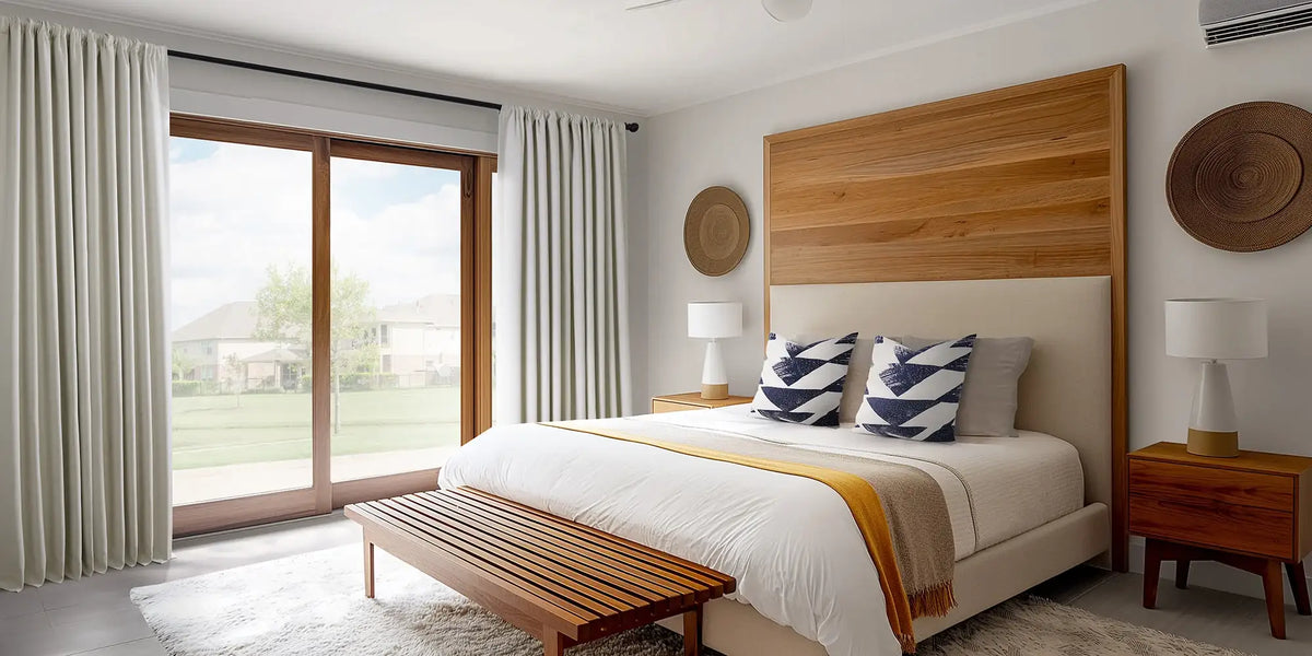 Modern Farmhouse Bedroom — Wide Coverage, Clean Look