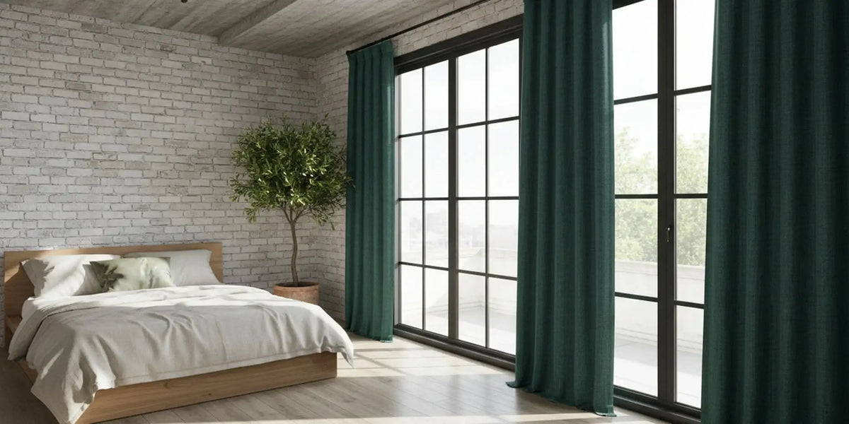 Industrial Loft Bedroom — Teal Green at the Steel Windows