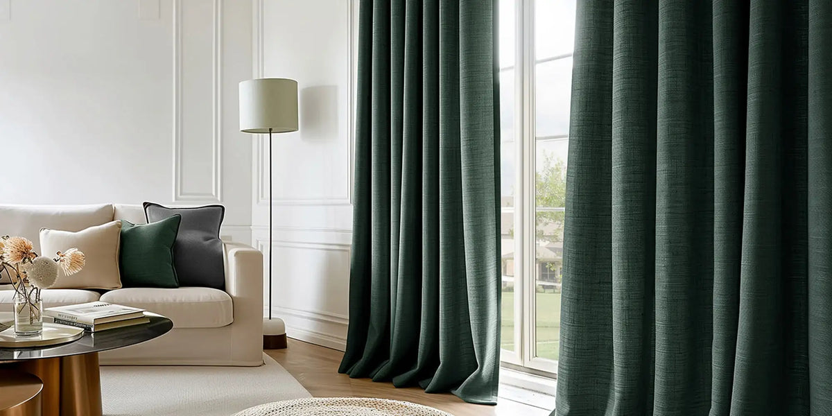 French Contemporary Living Room — Teal Green Extra Wide