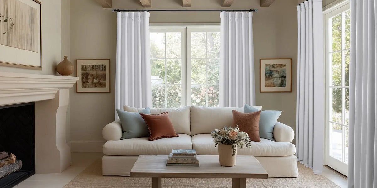 Farmhouse Living Room — White That Lets the Garden In