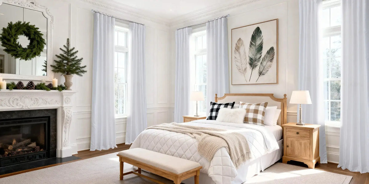Traditional Bedroom — Ice Silk for a French Christmas