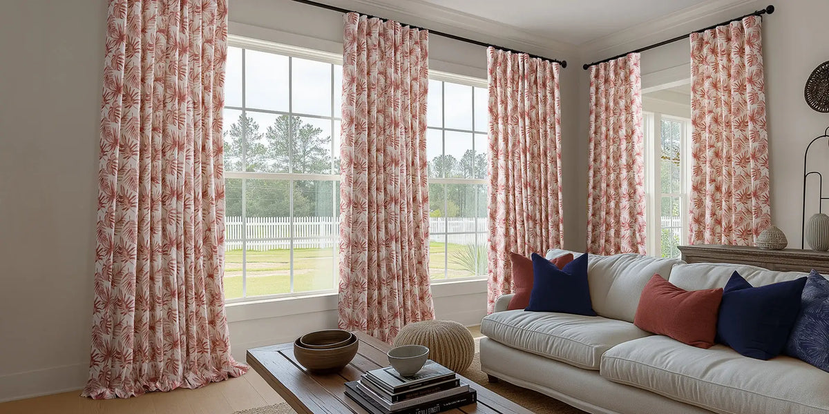 Coastal Living Room — Floral That Doesn't Try Too Hard