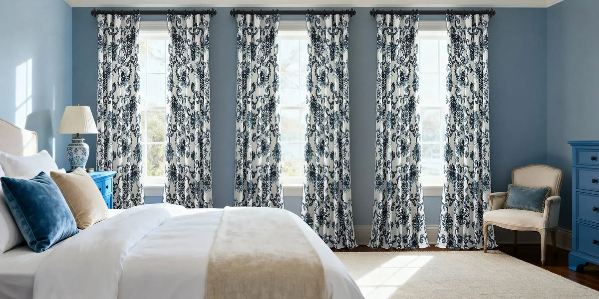 French Bedroom — Indonesian Blue on Blue