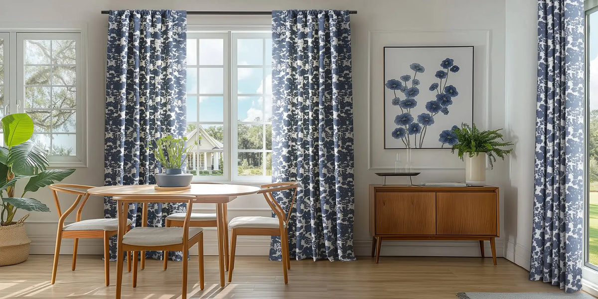 Coastal Dining Room — Floral Print and the Garden View