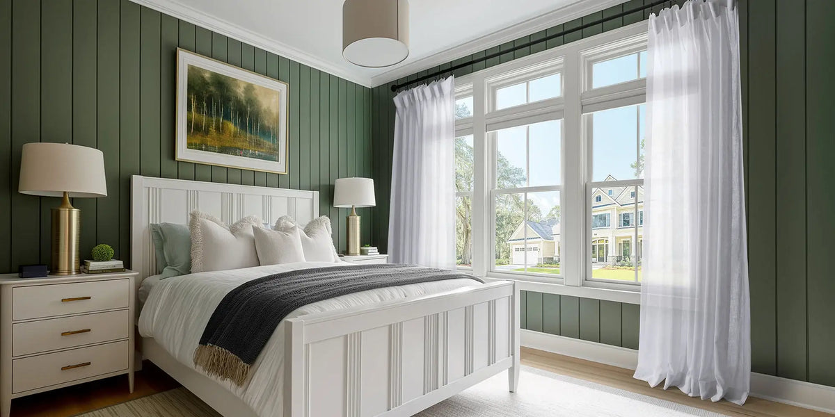 Cottage Bedroom — White Against the Green