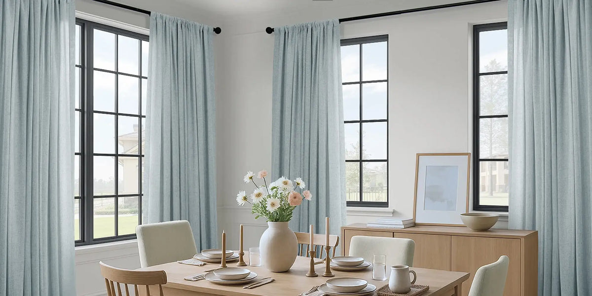 Coastal Dining Room — Slate Blue, Corner Windows