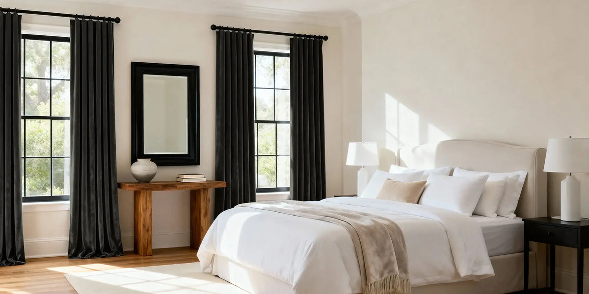 Minimalist Bedroom — Gunmetal Velvet and the Reclaimed Wood