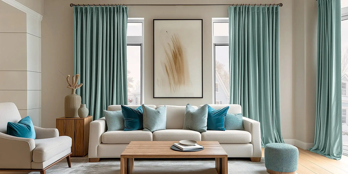 Coastal Living Room — Blue-Green Done Beautifully