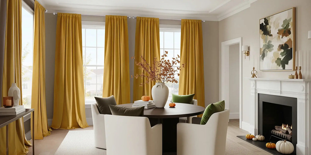 Traditional Dining Room — Gold Velvet for Harvest Dinner
