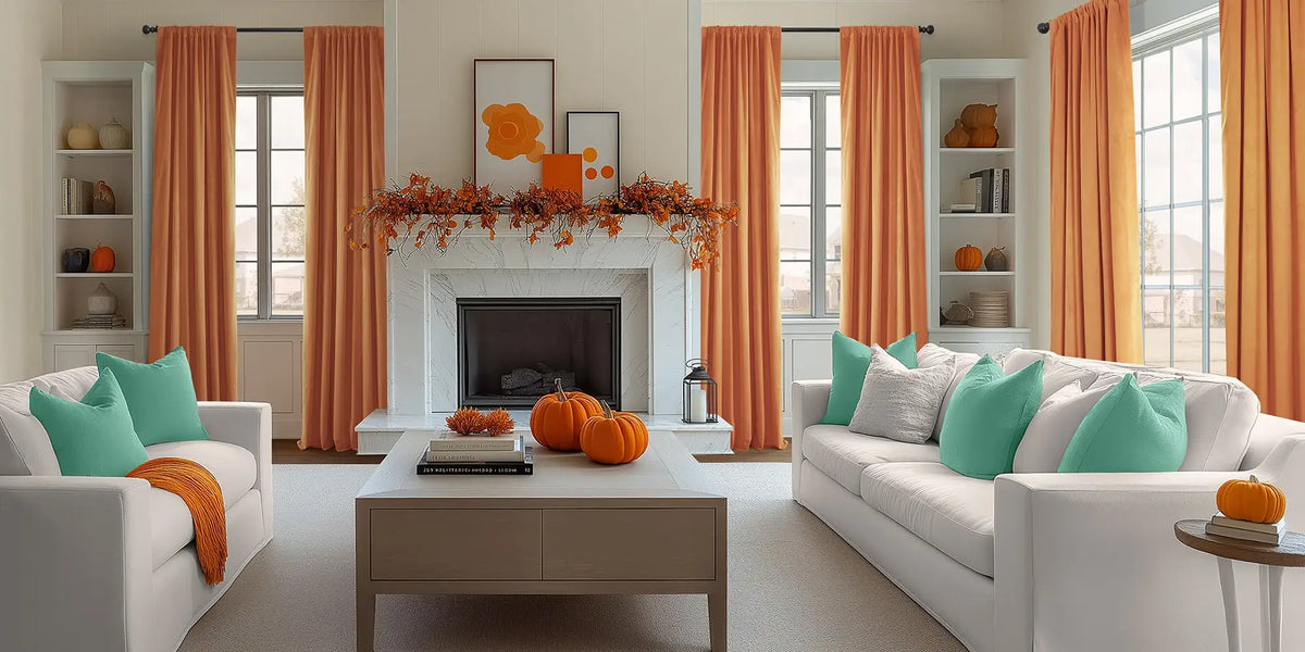Farmhouse Living Room — Autumn at the Window