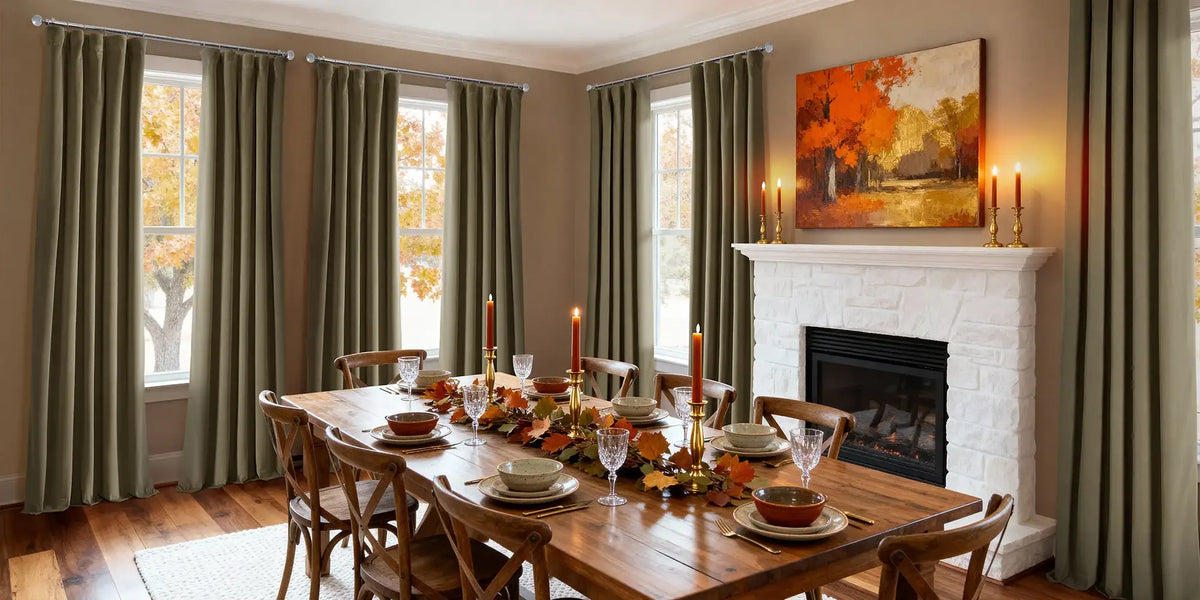 Traditional Dining Room — Taupe Velvet for Thanksgiving