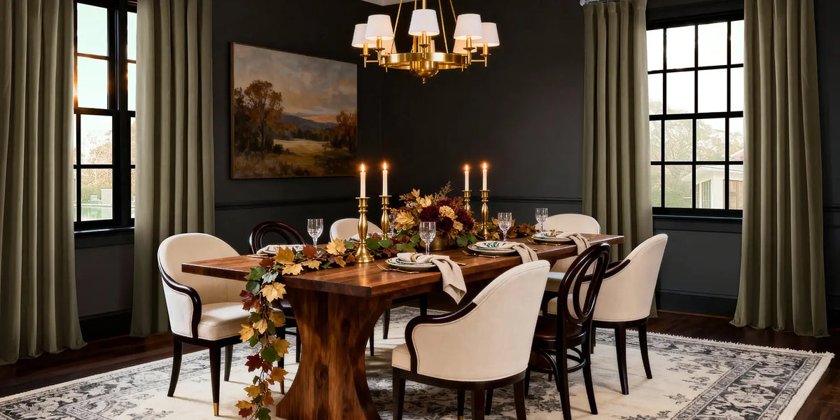 Moody Dining Room — Taupe Against the Dark