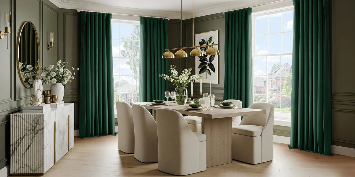Glam Dining Room — Emerald and Gold