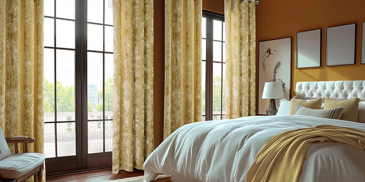 Glam Bedroom — Gold Crush Velvet and the City Balcony