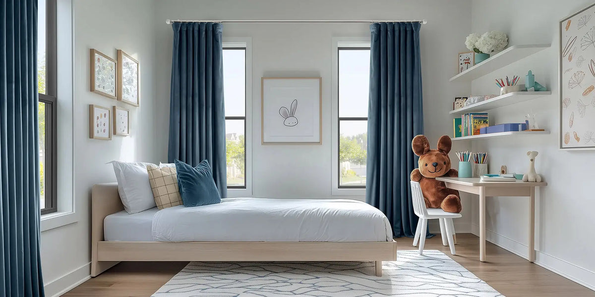 Modern Nursery — Blue That Grows With the Room
