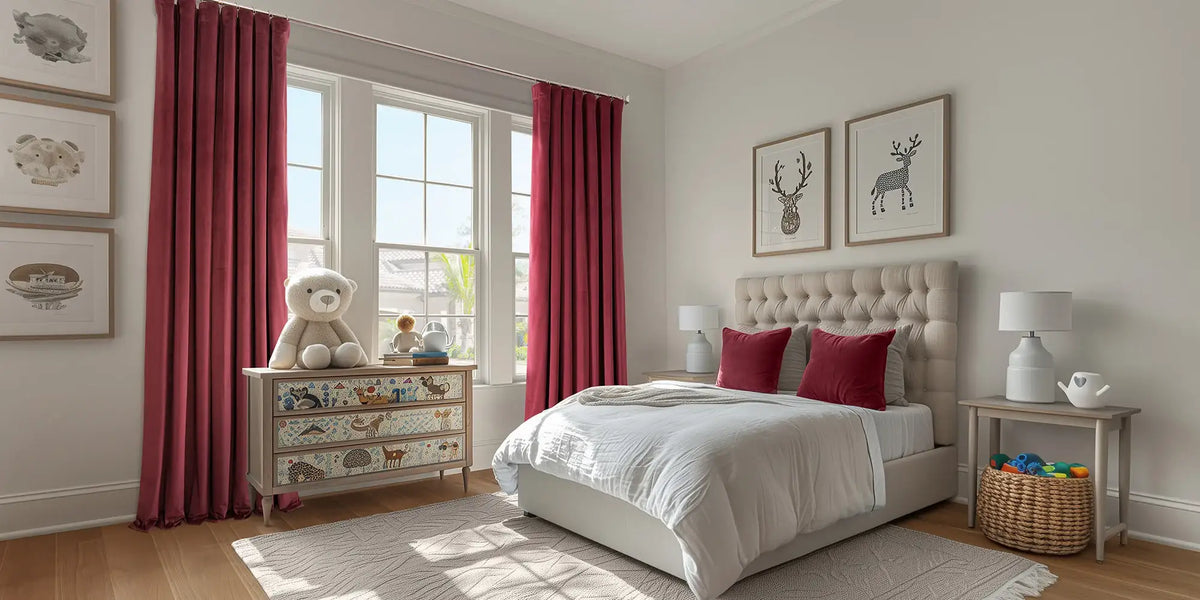 Transitional Kid's Bedroom — Red Velvet, Forever Cool