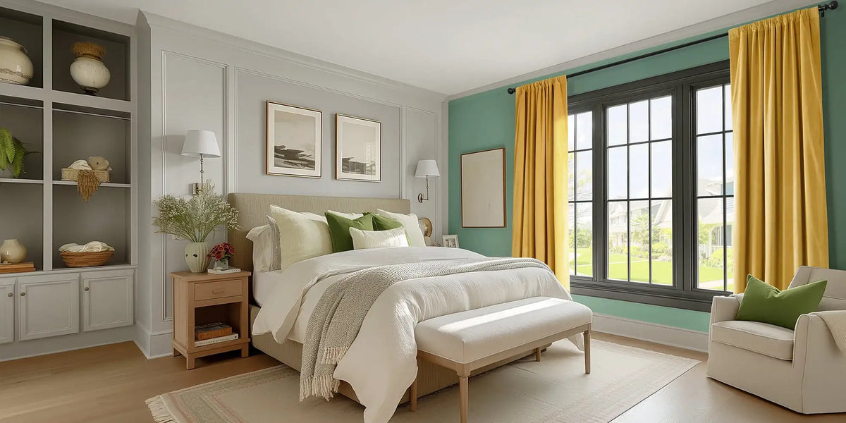Eclectic Bedroom — Yellow Makes the Move