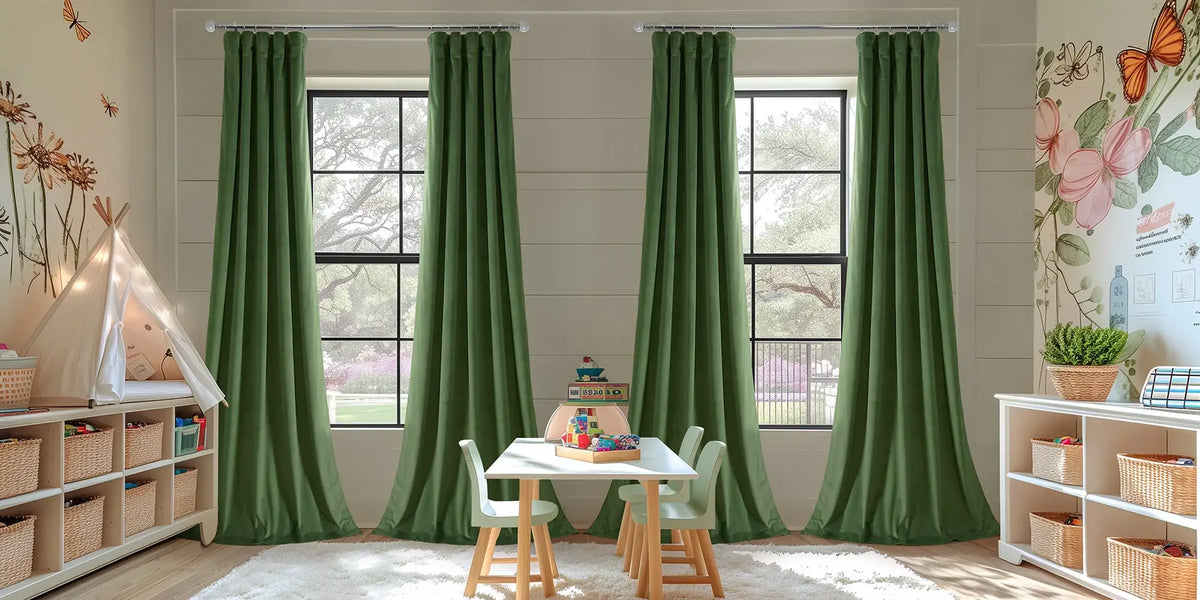 Boho Nursery — Green Velvet in the Nature Room
