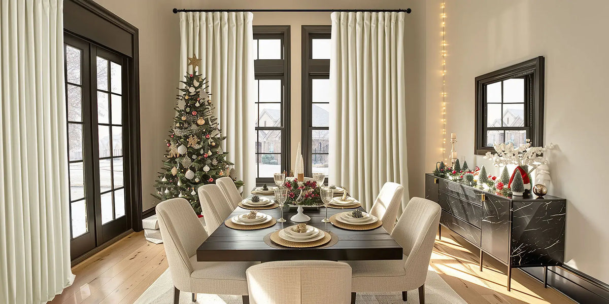 Contemporary Dining Room — Dressed for the Holidays