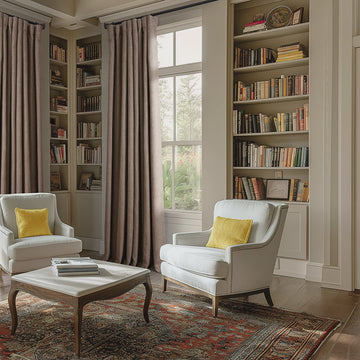 Dutch Cocoa Extra Wide Textured Faux Linen Room Darkening Curtain