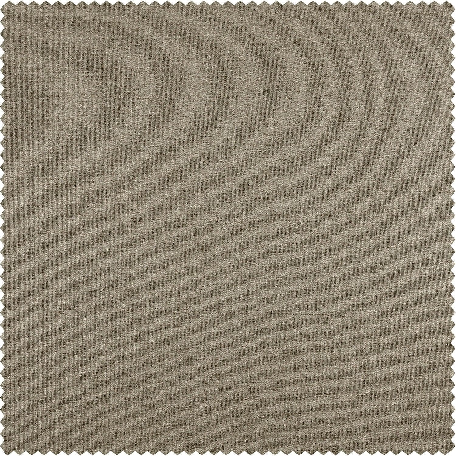 Warm Taupe Thermal Cross Linen Weave Blackout Curtain
