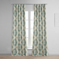 Henna Teal Room Darkening Curtain - HalfPriceDrapes.com