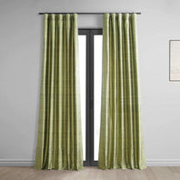 Paradise Green Textured Dupioni Silk Curtain - HalfPriceDrapes.com