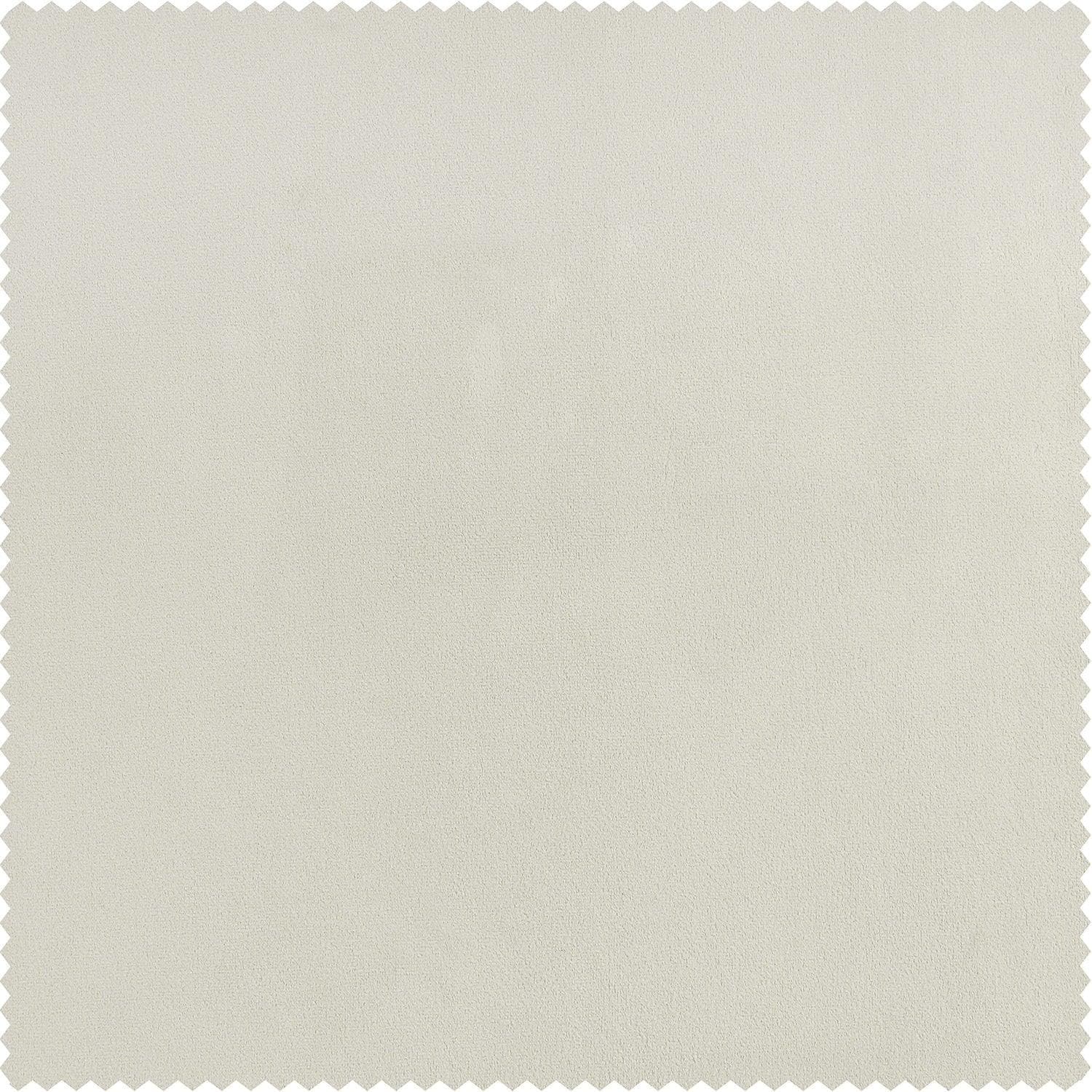 Misty White Signature Plush Velvet Hotel Blackout Curtain