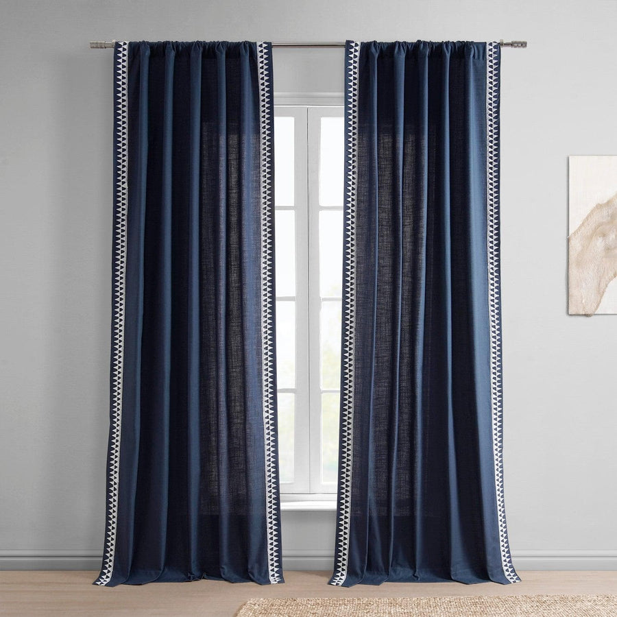 Blue Harbor Modern Hampton Textured Cotton Curtain - HalfPriceDrapes.com