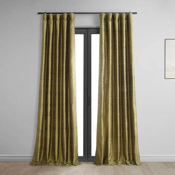Sconce Gold Textured Dupioni Silk Curtain - HalfPriceDrapes.com