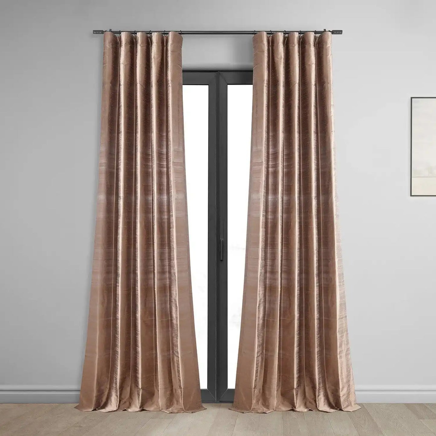 Sugar Maple Textured Dupioni Silk Curtain - HalfPriceDrapes.com