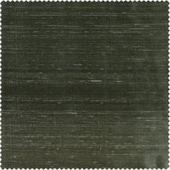 Midnight Pine Textured Dupioni Silk Curtain
