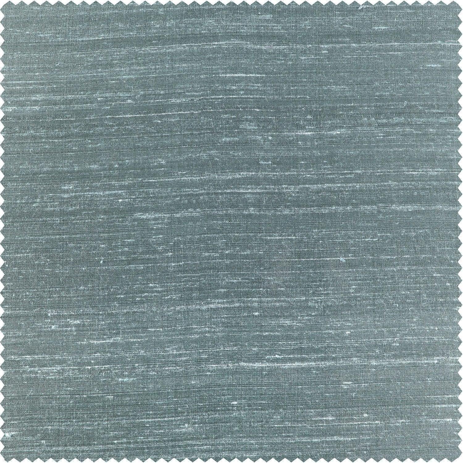 Mood Blue Textured Dupioni Silk Swatch - HalfPriceDrapes.com