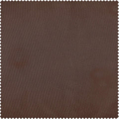 Copper Brown Ruched Solid Faux Silk Taffeta Room Darkening Curtain