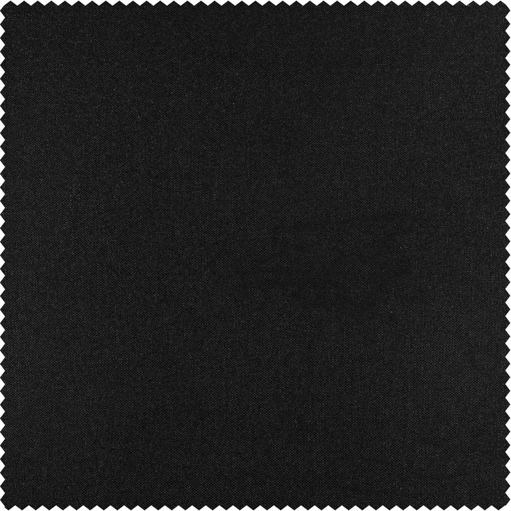 Black Thermal Cross Linen Weave Swatch - HalfPriceDrapes.com