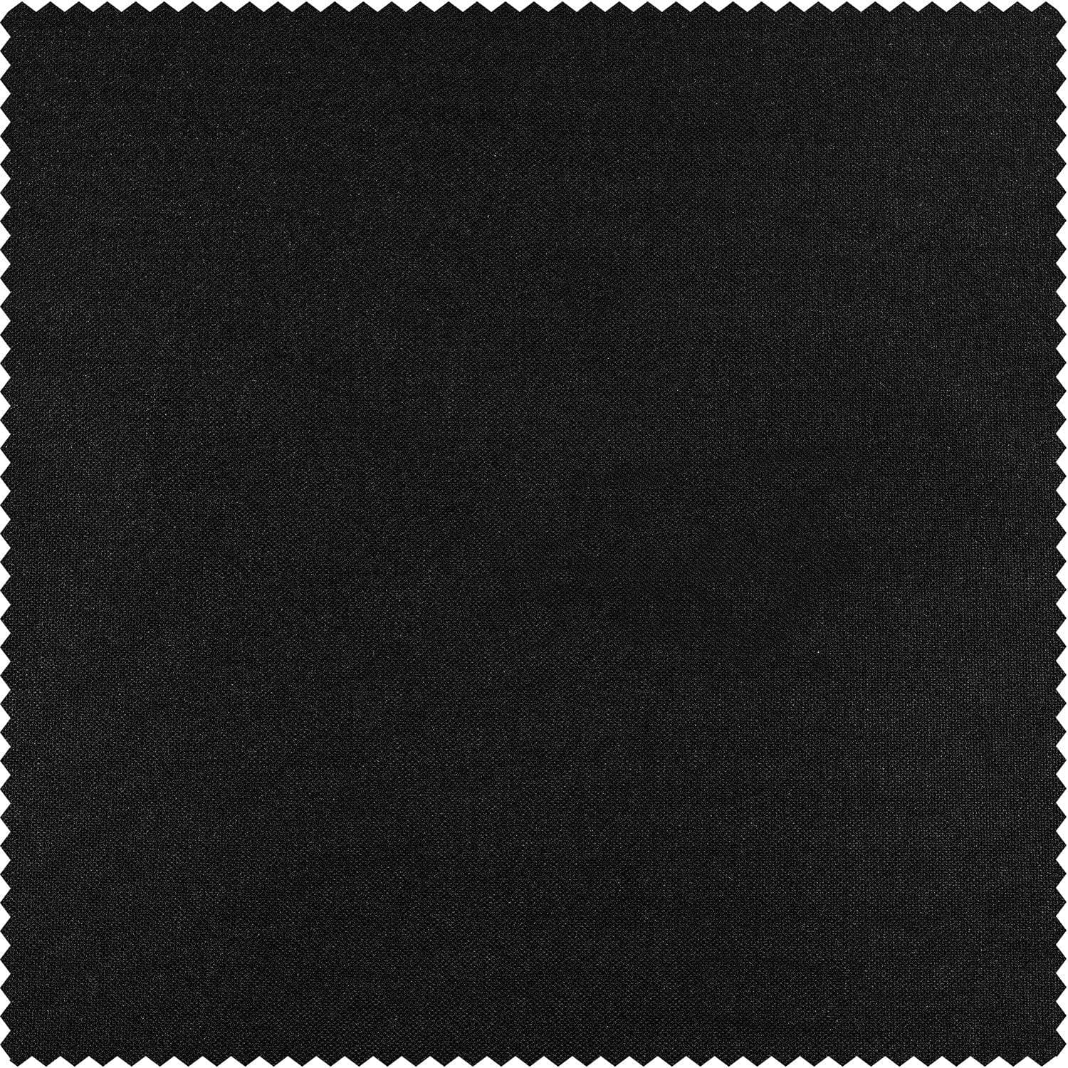 Black Thermal Cross Linen Weave Swatch - HalfPriceDrapes.com