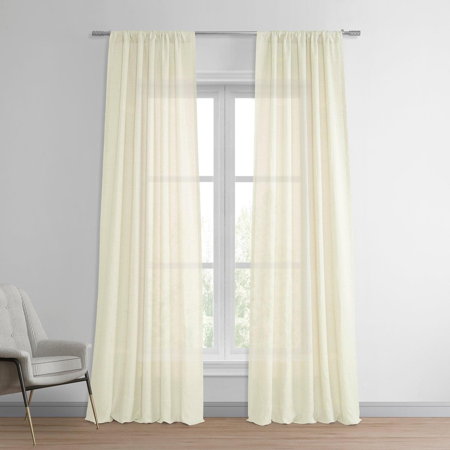 Antique Lace Deluxe French Linen Curtain - HalfPriceDrapes.com