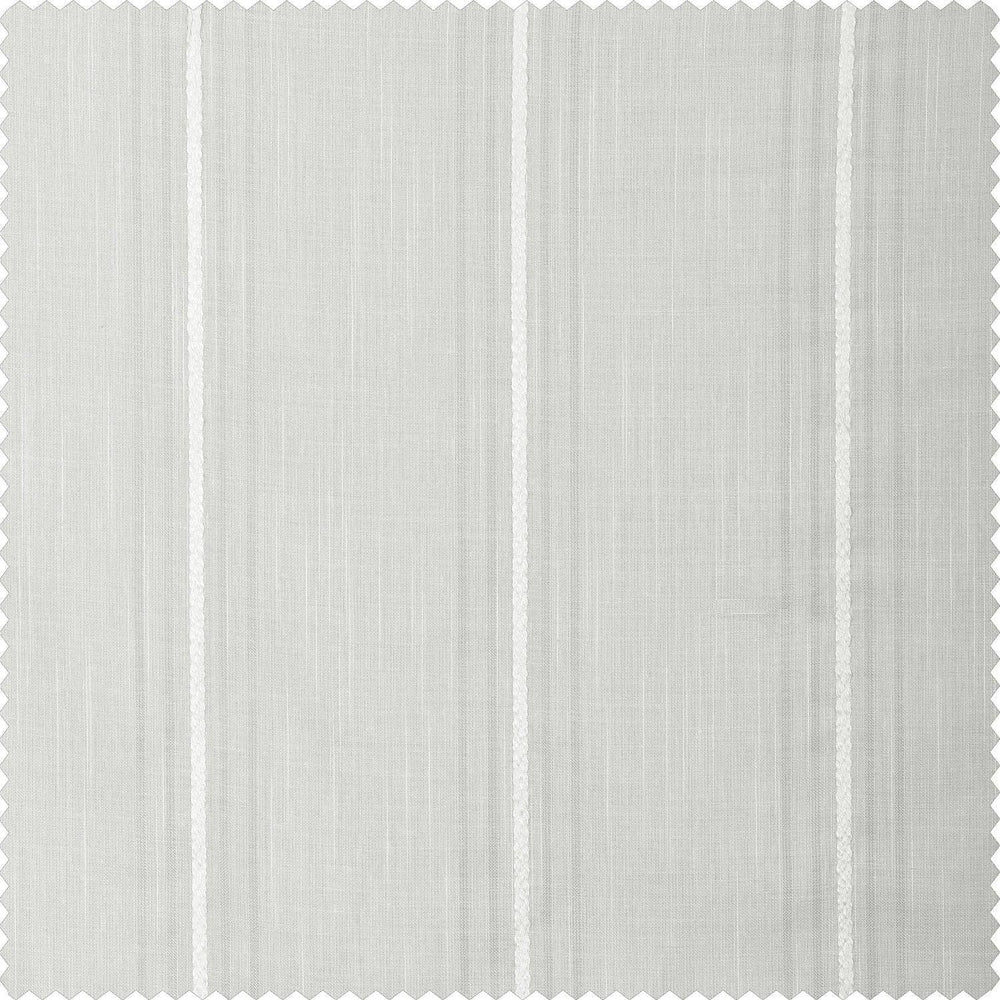Aruba Cream Striped Linen Swatch - HalfPriceDrapes.com