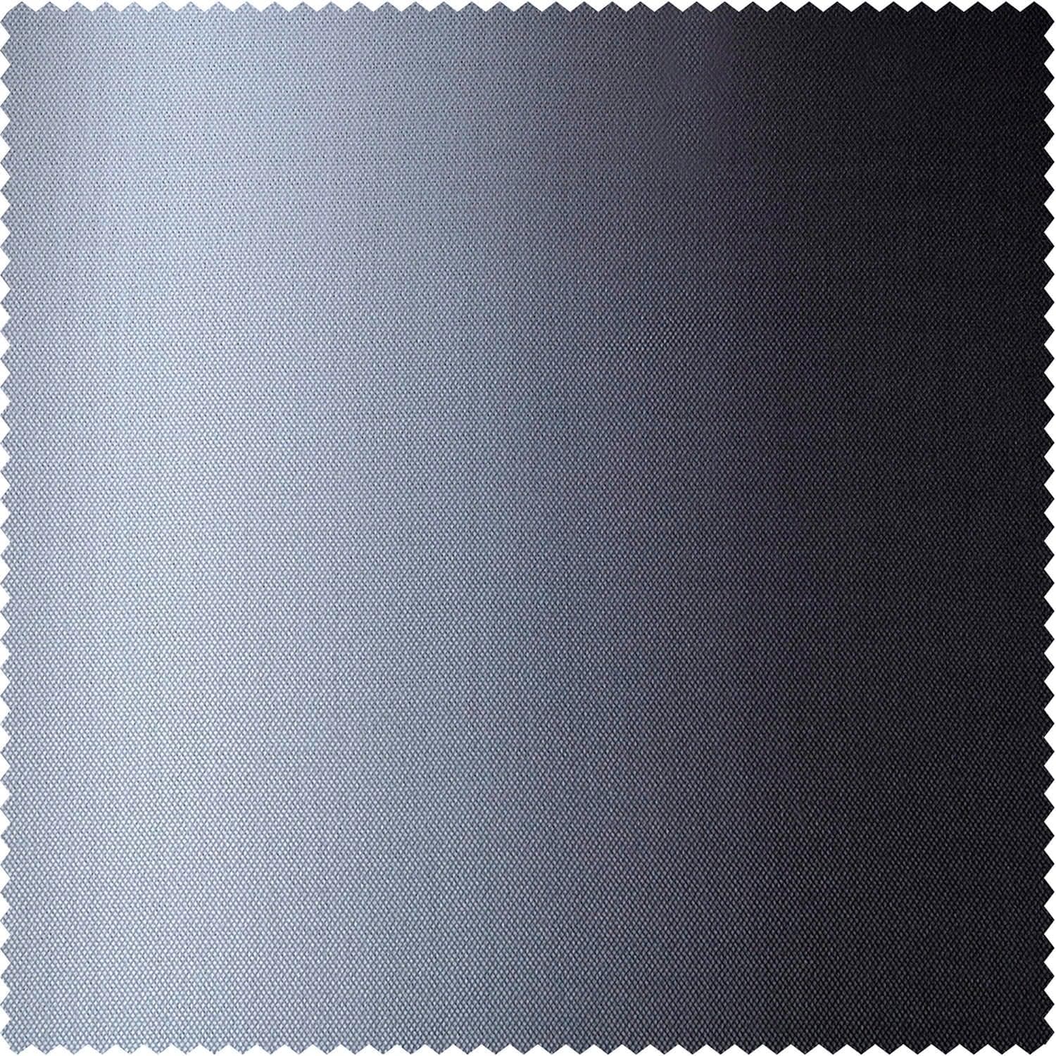 Parallel Grey Printed Faux Linen Room Darkening Curtain