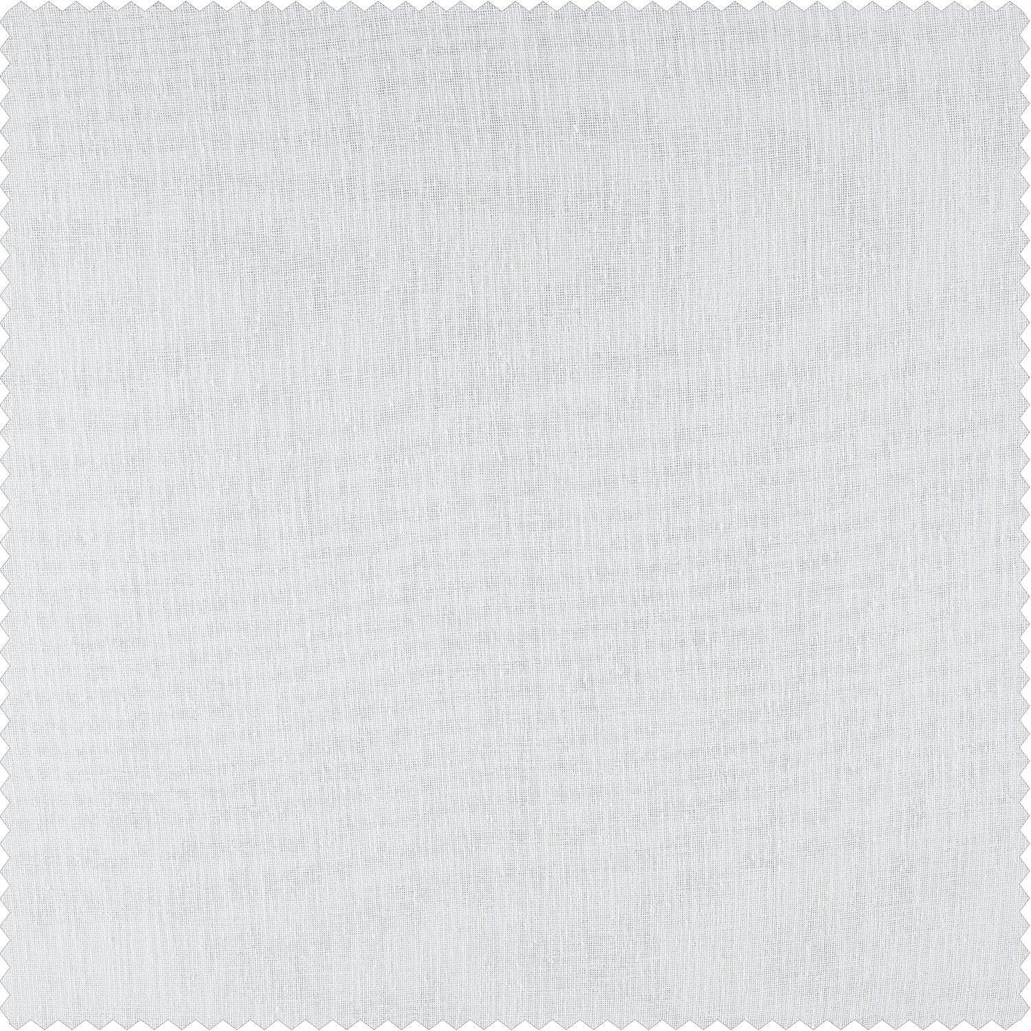Aspen White Textured Faux Linen Sheer Curtain