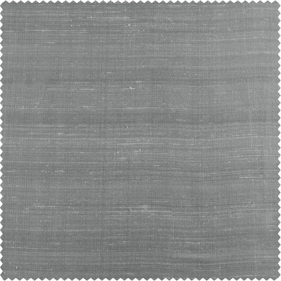 Mineral Grey Textured Dupioni Silk Swatch - HalfPriceDrapes.com